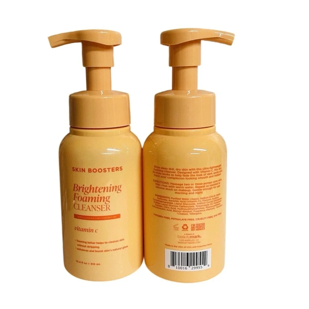 2-Pack Skin Boosters ~ Brightening Foaming‎ Cleanser with Vitamin C 10.4 fl oz